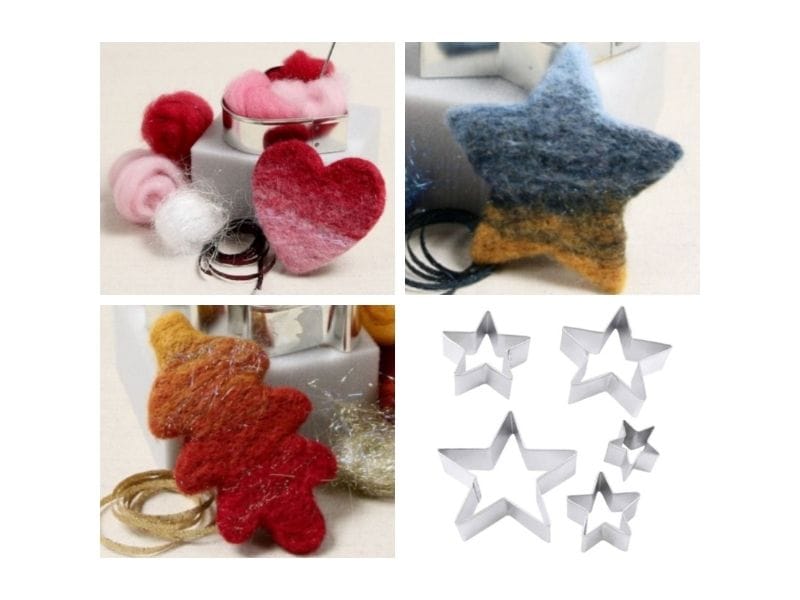 Needle Felting Ideas Using Cookie Cutters